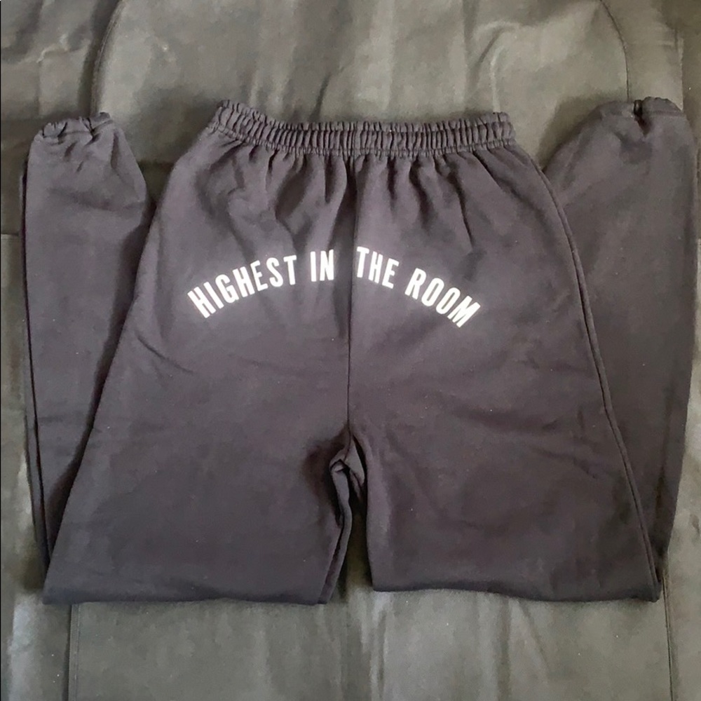 HIGHEST IN THE ROOM BLACK JOGGER PANT MEDIUM